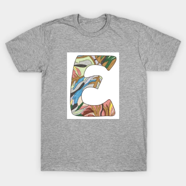 Initial E #1 T-Shirt by ErinBrieArt